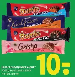 Coop 365 Fazer Crunchy bars 2-pak tilbud