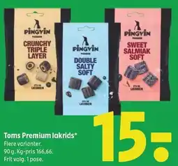 Coop 365 Toms Premium lakrids tilbud