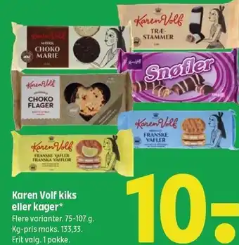 Coop 365 Karen Volf kiks eller kager tilbud