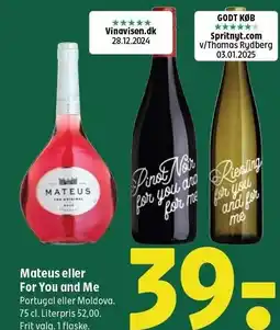Coop 365 Mateus eller For You and Me tilbud