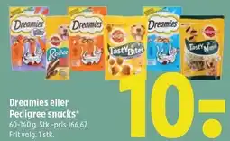 Coop 365 Dreamies eller Pedigree snacks tilbud
