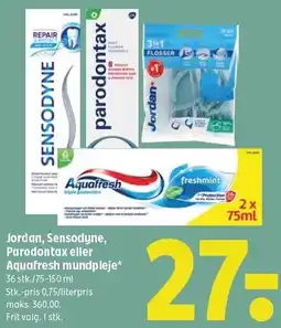 Coop 365 Jordan, Sensodyne, Parodontax eller Aquafrsh tilbud