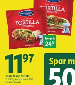 Coop 365 Santa Maria tortilla tilbud