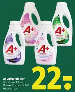 Coop 365 A+ vaskemiddel tilbud