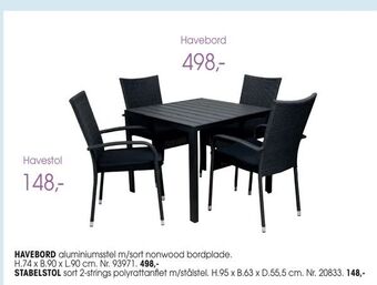Daells Bolighus Havebord tilbud
