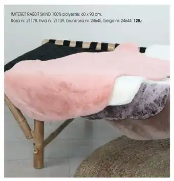 Daells Bolighus IMITERET RABBIT SKIND 100% polyester. tilbud