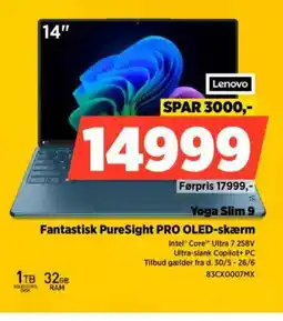 Power LENOVO Yoga Slim 9 Fantastisk PureSight PRO OLED-skærm tilbud