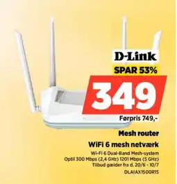 Power Mesh router WiFi 6 mesh netværk tilbud