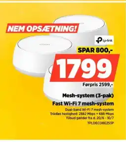 Power Mesh-system Fast Wi-Fi 7 mesh-system tilbud