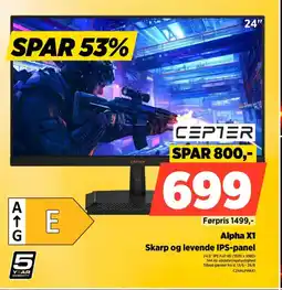 Power Alpha X1 Skarp og levende IPS-panel tilbud