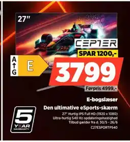 Power E-bogslæser Den ultimative eSports-skærm tilbud