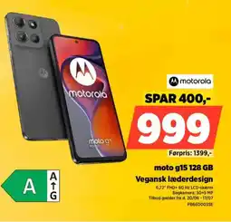 Power Moto g15 128 GB Vegansk læderdesign tilbud
