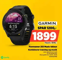 Power GARMIN Forerunner 255 Music-løbeur tilbud
