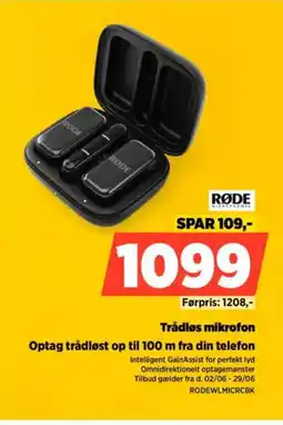 Power Trådløs mikrofon tilbud
