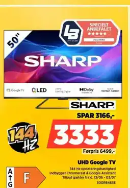 Power SHARP UHD Google TV tilbud