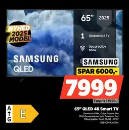 Power SAMSUNG 65" QLED 4K Smart TV tilbud