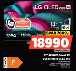 Power LG 77" 4K OLED Smart TV tilbud