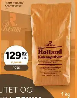 Scandinavian Park REXIM HOLLAND KAKAOPULVER tilbud
