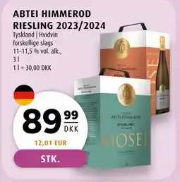 Scandinavian Park ABTEI HIMMEROD RIESLING 2023/2024 tilbud