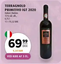 Scandinavian Park TERRAGNOLO PRIMITIVO IGT 2020 tilbud