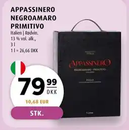 Scandinavian Park APPASSINERO NEGROAMARO PRIMITIVO tilbud