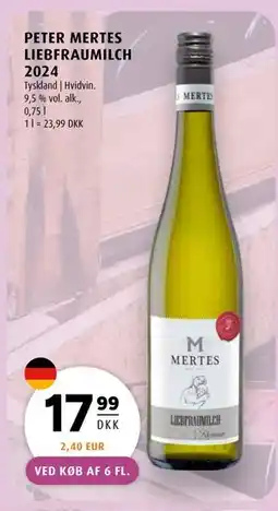 Scandinavian Park PETER MERTES LIEBFRAUMILCH 2024 tilbud