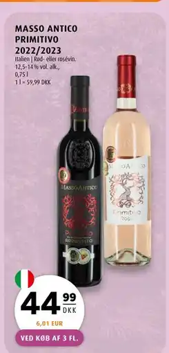 Scandinavian Park MASSO ANTICO PRIMITIVO 2022/2023 tilbud