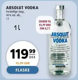 Scandinavian Park ABSOLUT VODKA tilbud