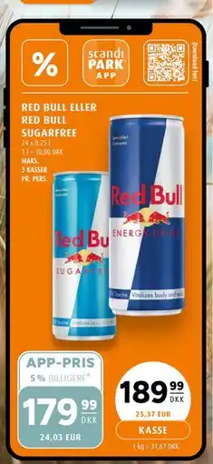Scandinavian Park RED BULL ELLER RED BULL SUGARFREE tilbud