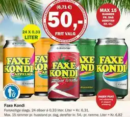 Købmandsgården Faxe Kondi tilbud