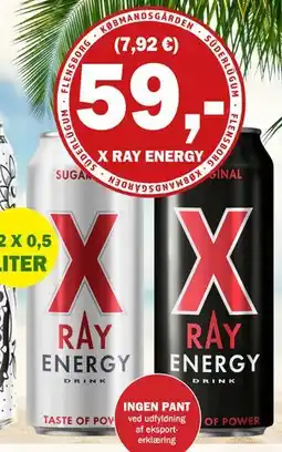 Købmandsgården X Ray Energy, X Ray Energy Sugar Free tilbud