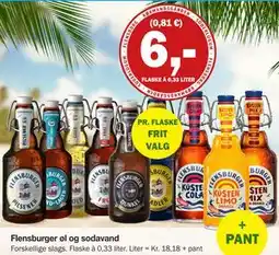 Købmandsgården Flensburger øl og sodavand tilbud