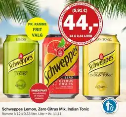Købmandsgården Schweppes Lemon, Zero Citrus Mix, Indian Tonic tilbud