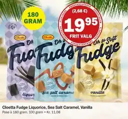Købmandsgården Cloetta Fudge Liquorice, Sea Salt Caramel, Vanilla tilbud
