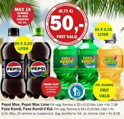 Købmandsgården Pepsi Max, Pepsi Max Lime tilbud