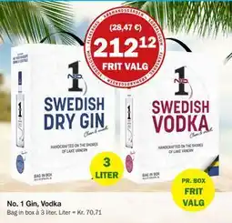 Købmandsgården No. 1 Gin, Vodka tilbud