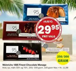 Købmandsgården Weinrichs 1895 Finest Chocolate Menage tilbud