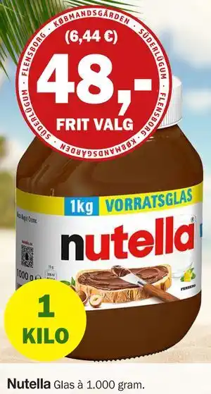 Købmandsgården Nutella tilbud