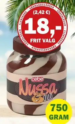 Købmandsgården Cebe Nussa Duo tilbud