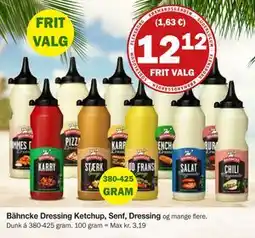 Købmandsgården Bähncke Dressing Ketchup, Senf, Dressing tilbud