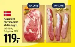 Føtex Nakkefilet eller mørbrad af dansk gris tilbud