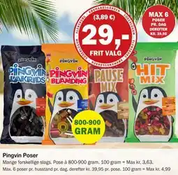 Købmandsgården Pingvin Poser tilbud