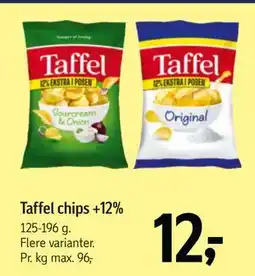 Føtex Taffel chips +12% tilbud