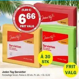 Købmandsgården Jeden Tag Servietter tilbud