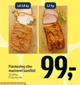 Føtex Flæskesteg eller marineret kamfilet tilbud
