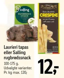 Føtex Laurieri tapas eller Salling rugbrødssnack tilbud