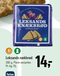 Føtex Leksands nækbrød tilbud
