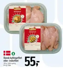 Føtex Dansk kyllingefilet eller -inderfilet tilbud