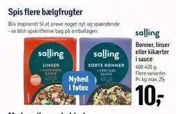Føtex Bønner, linser eller kikærter i sauce tilbud