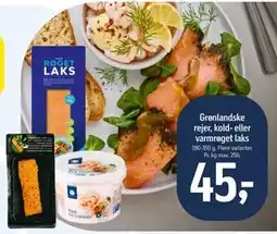 Føtex Grønlandske rejer, kold- eller varmrøget laks tilbud